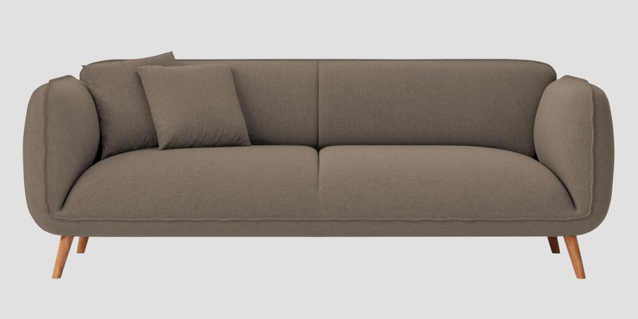 Zia Fabric 3 Seater Sofa In Hazel Beige Colour - Febonic Living