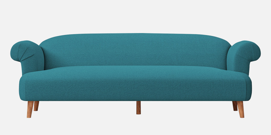 Barber Fabric 3 Seater Sofa In Water Blue Colour - Febonic Living