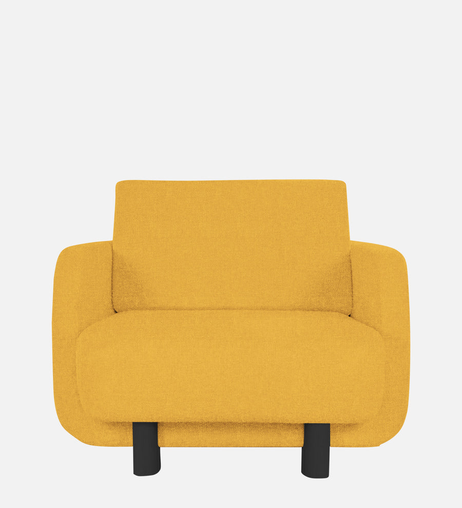 Varu Fabric 1 Seater Sofa In Bold Yellow Colour - Febonic Living