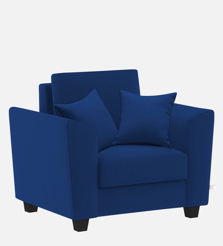 Daku Fabric 1 Seater Sofa In Royal Blue Colour - Febonic Living