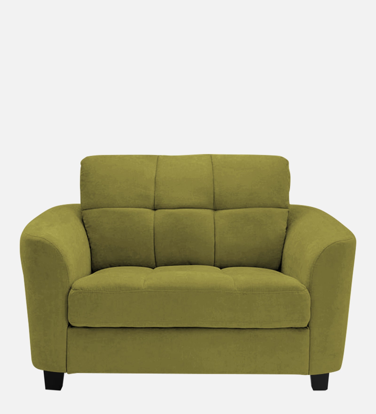 Mulan Fabric 1 Seater Sofa in Kelly Green Colour