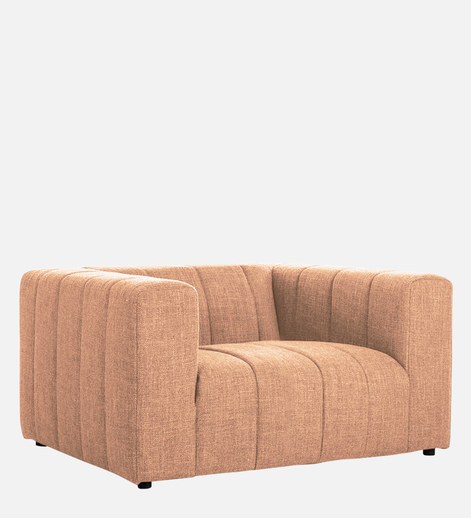 Lara Fabric 1 Seater Sofa in Cosmic Beige Colour