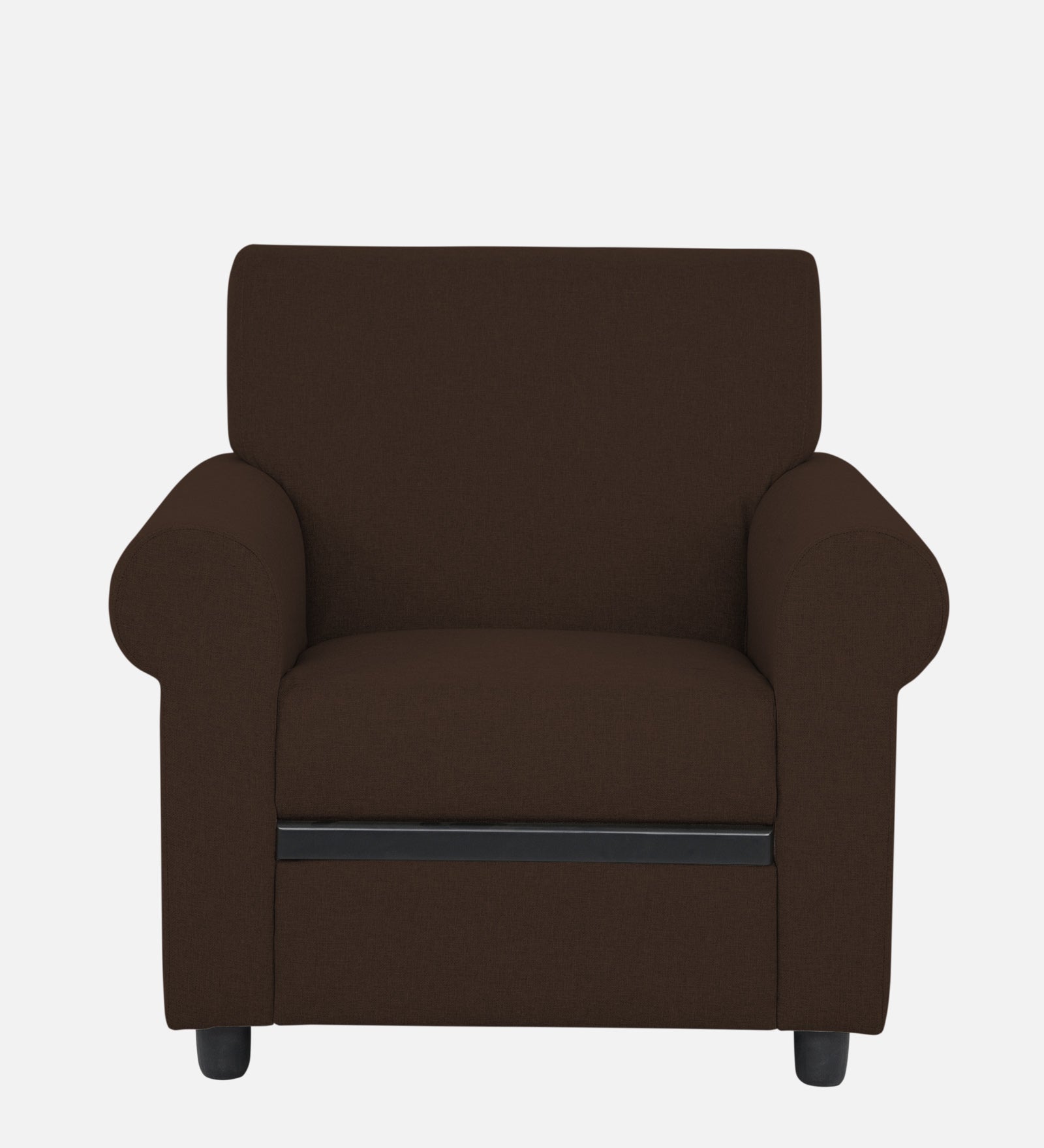 Ribby Fabric 1 Seater Sofa in Cidar Brown Colour