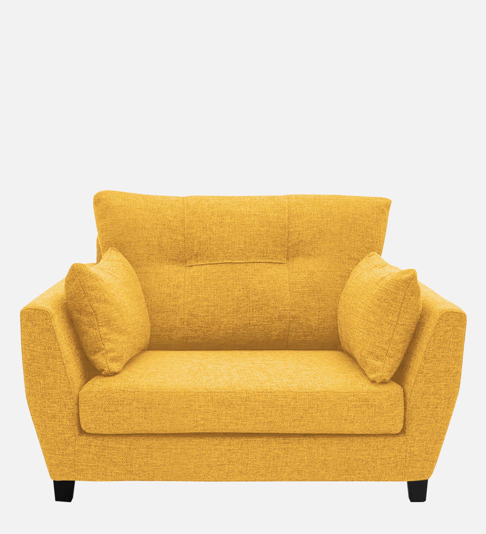 Mario Fabric 1 Seater Sofa in Bold Yellow Colour