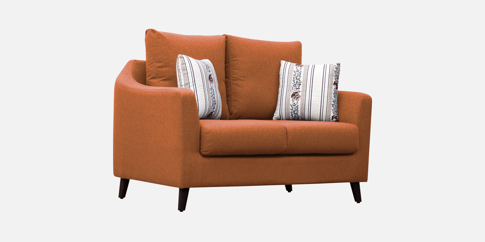 Kevin Fabric 2 Seater Sofa in Vivid Orange Colour