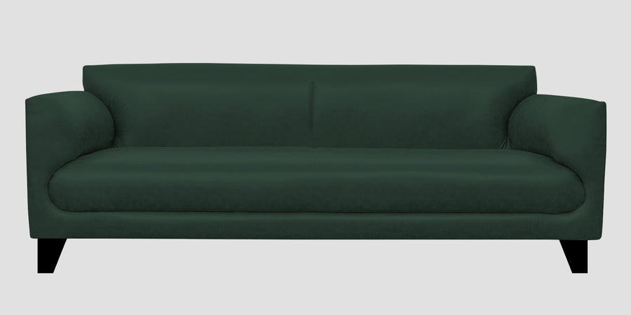 Convi Leatherette 3 Seater Sofa In Basil Green Colour - Febonic Living