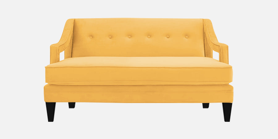 Daffy Velvet 2 Seater Sofa In Turmeric Yellow Colour - Febonic Living