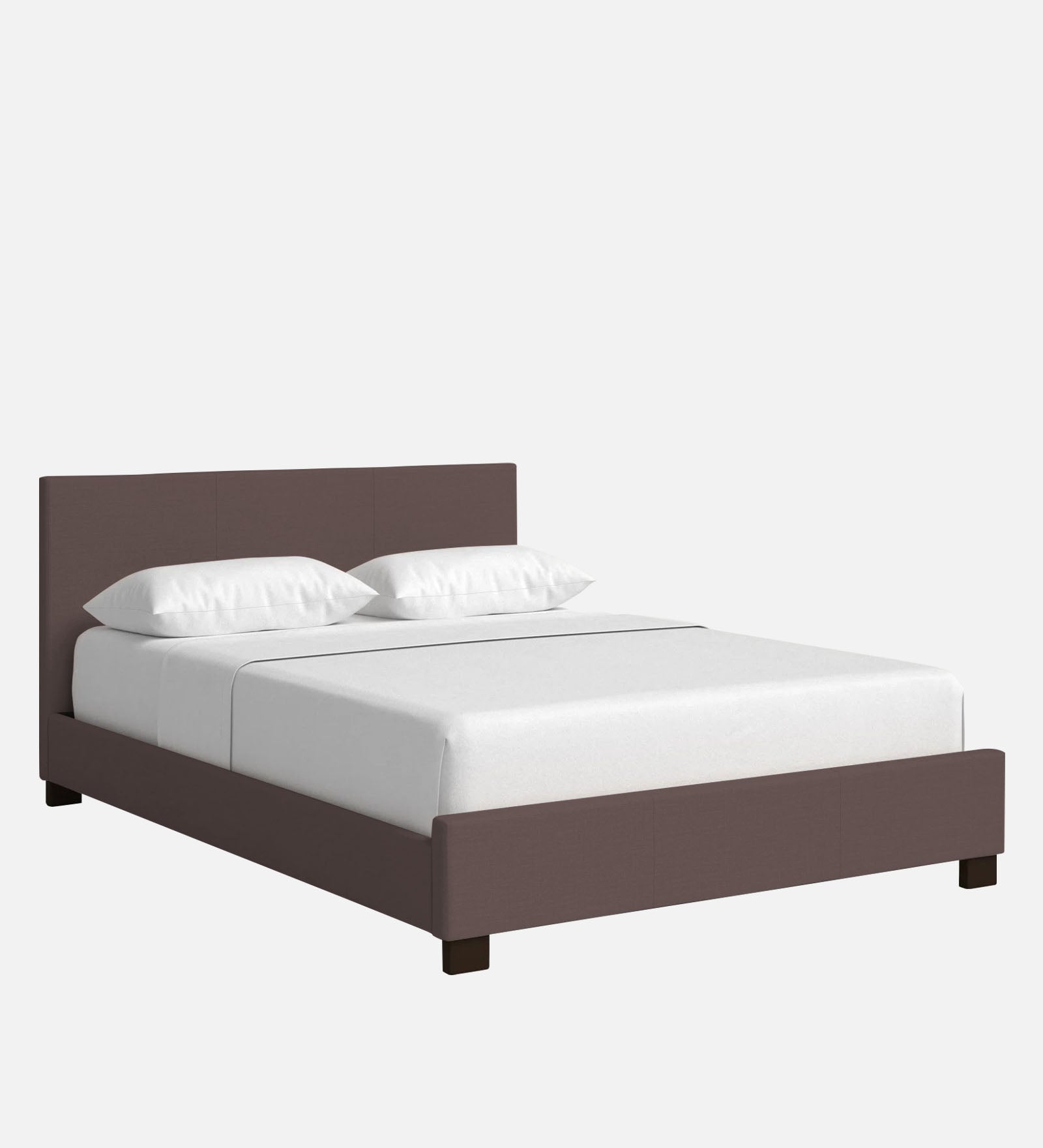 Lora Fabric King Size Bed in Caspa Brown Colour