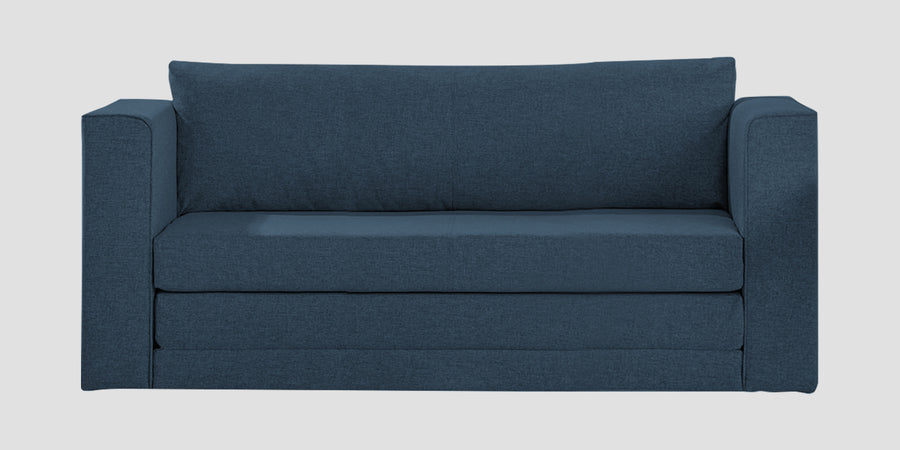 Kenia Fabric 3 Seater Foldable Sofa Cum Bed In Light Blue Colour - Febonic Living