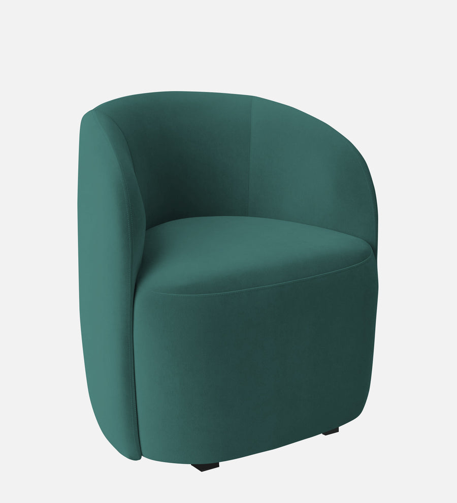 Lucky Velvet Lounge Chair In Pine Green Colour - Febonic Living