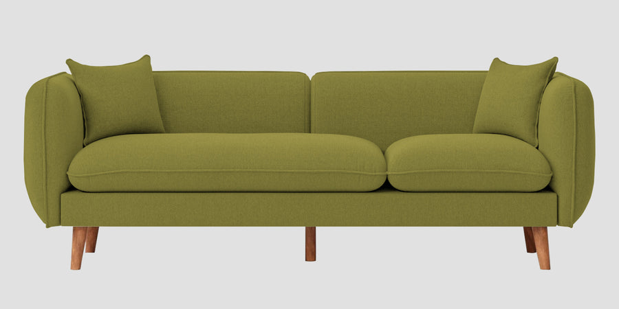 Reva Fabric 3 Seater Sofa In Kelly Green Colour - Febonic Living