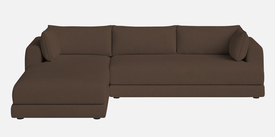 Ziggy Fabric Rhs Sectional Sofa 3 Lounger In Rosy Brown Colour - Febonic Living