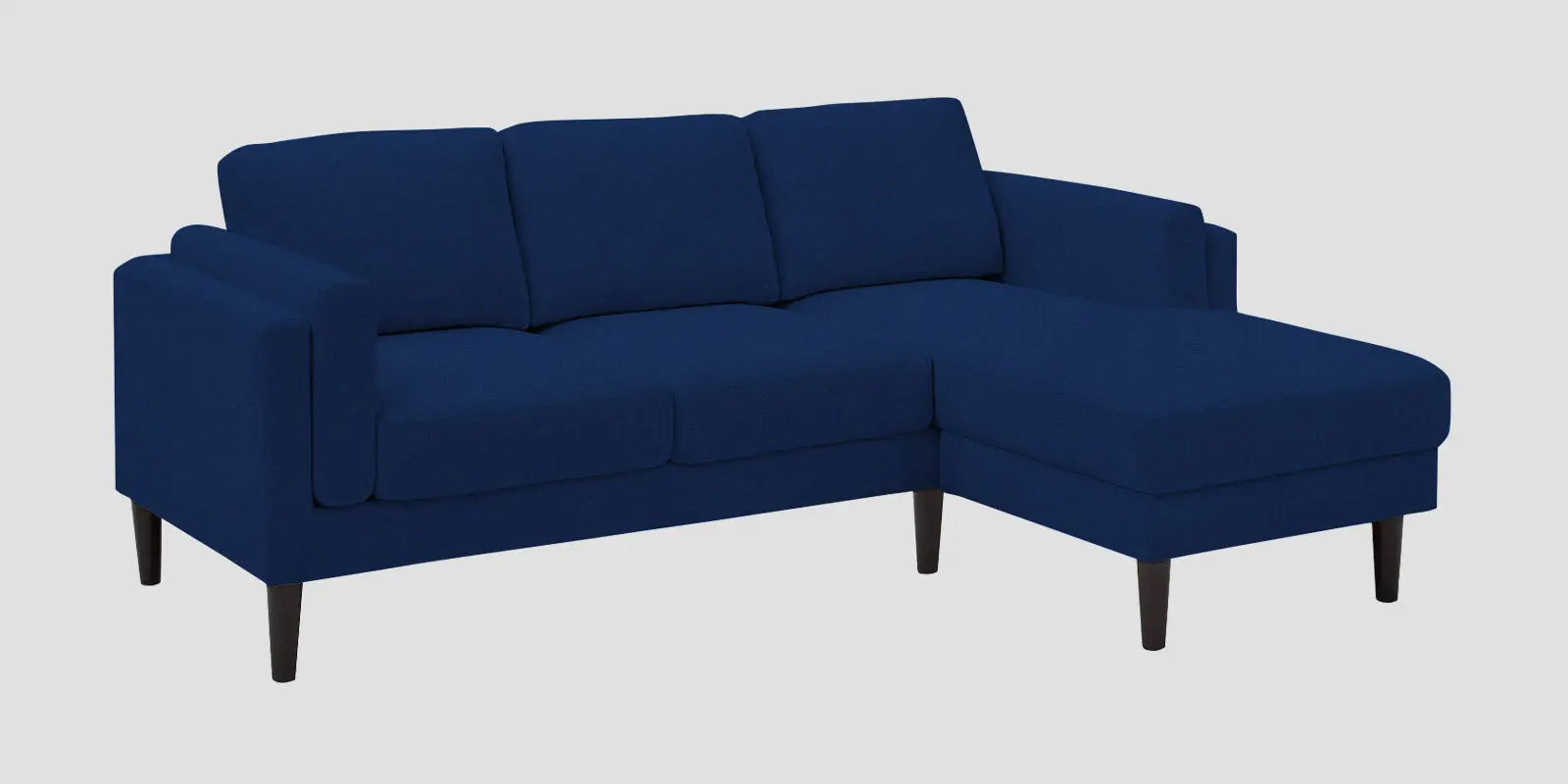 Creata Fabric LHS Sectional Sofa (2+Lounger) In Royal Blue Colour Febonic Living