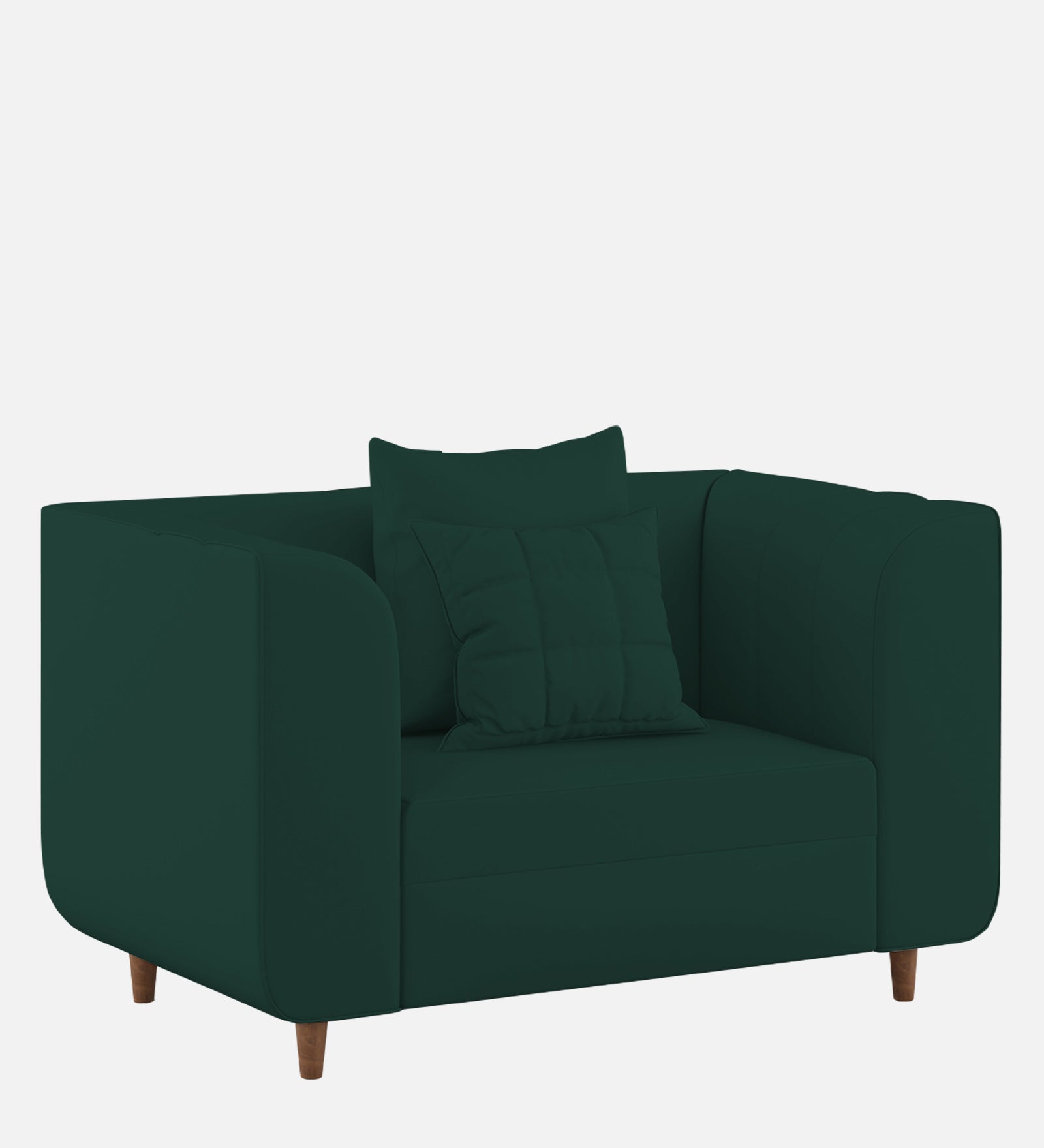 Sumo Velvet 1 Seater Sofa in Forest Green Colour