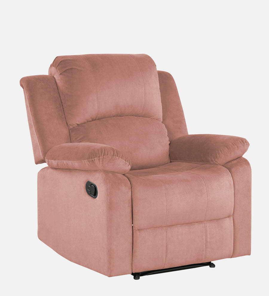 Lexi Fabric 1 Seater Motorized Recliner In Blush Pink Colour - Febonic Living
