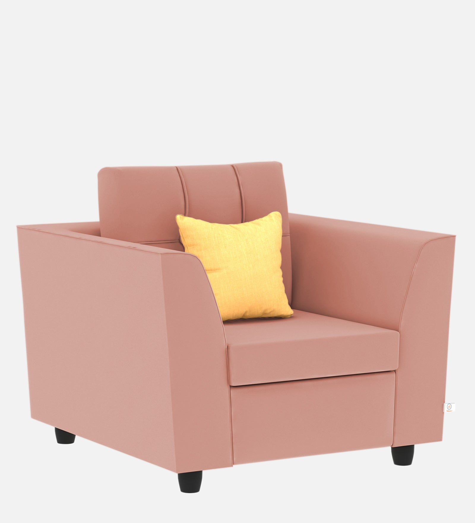 Nestin Velvet 1 Seater Sofa in Blush Pink Colour