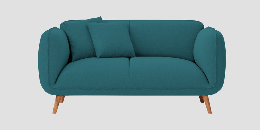 Zia Fabric 2 Seater Sofa In Water Blue Colour - Febonic Living