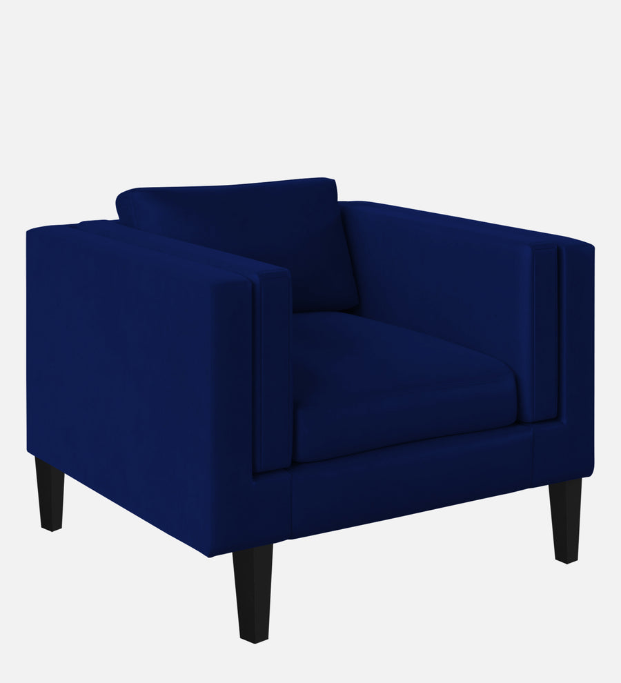 Jasper Velvet 1 Seater Sofa In Imperial Blue Colour - Febonic Living