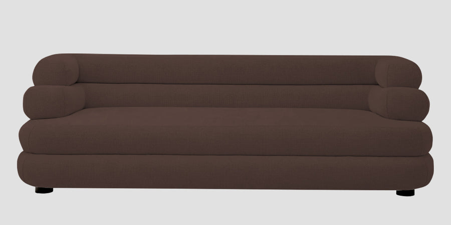 Wener Fabric 3 Seater Sofa In Caramel Brown Colour - Febonic Living