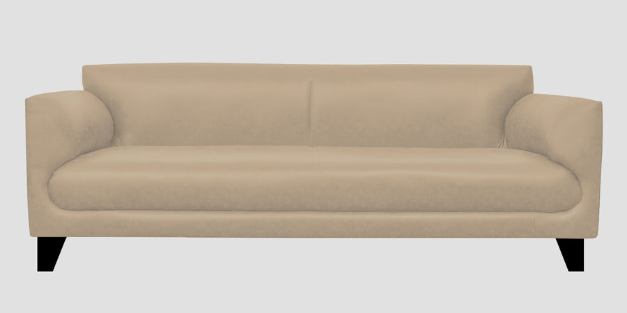 Convi Leatherette 3 Seater Sofa In Tan Beige Colour - Febonic Living