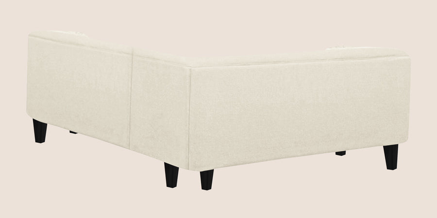 Niki Fabric Corner Sofa In Ivory Cream Colour - Febonic Living
