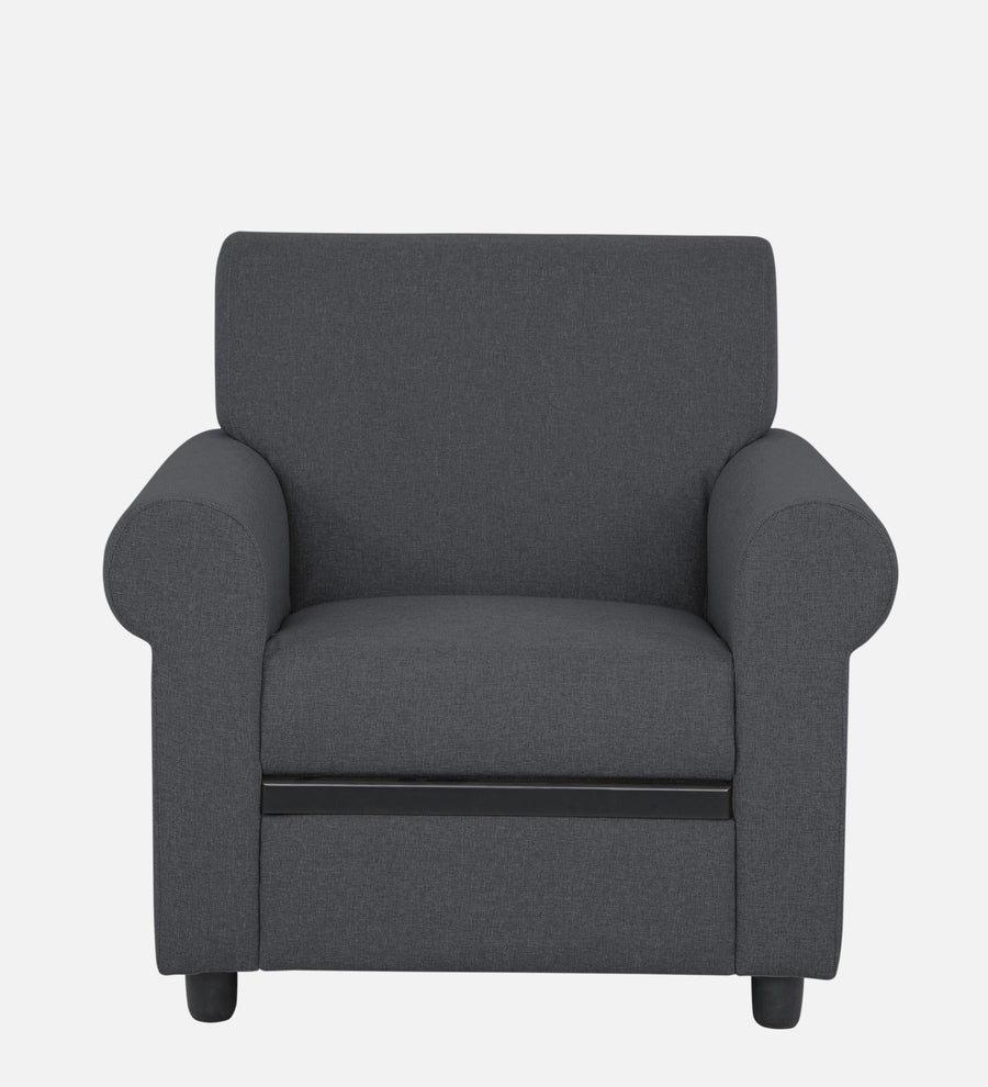 Ribby Fabric 1 Seater Sofa In Maba Grey Colour - Febonic Living