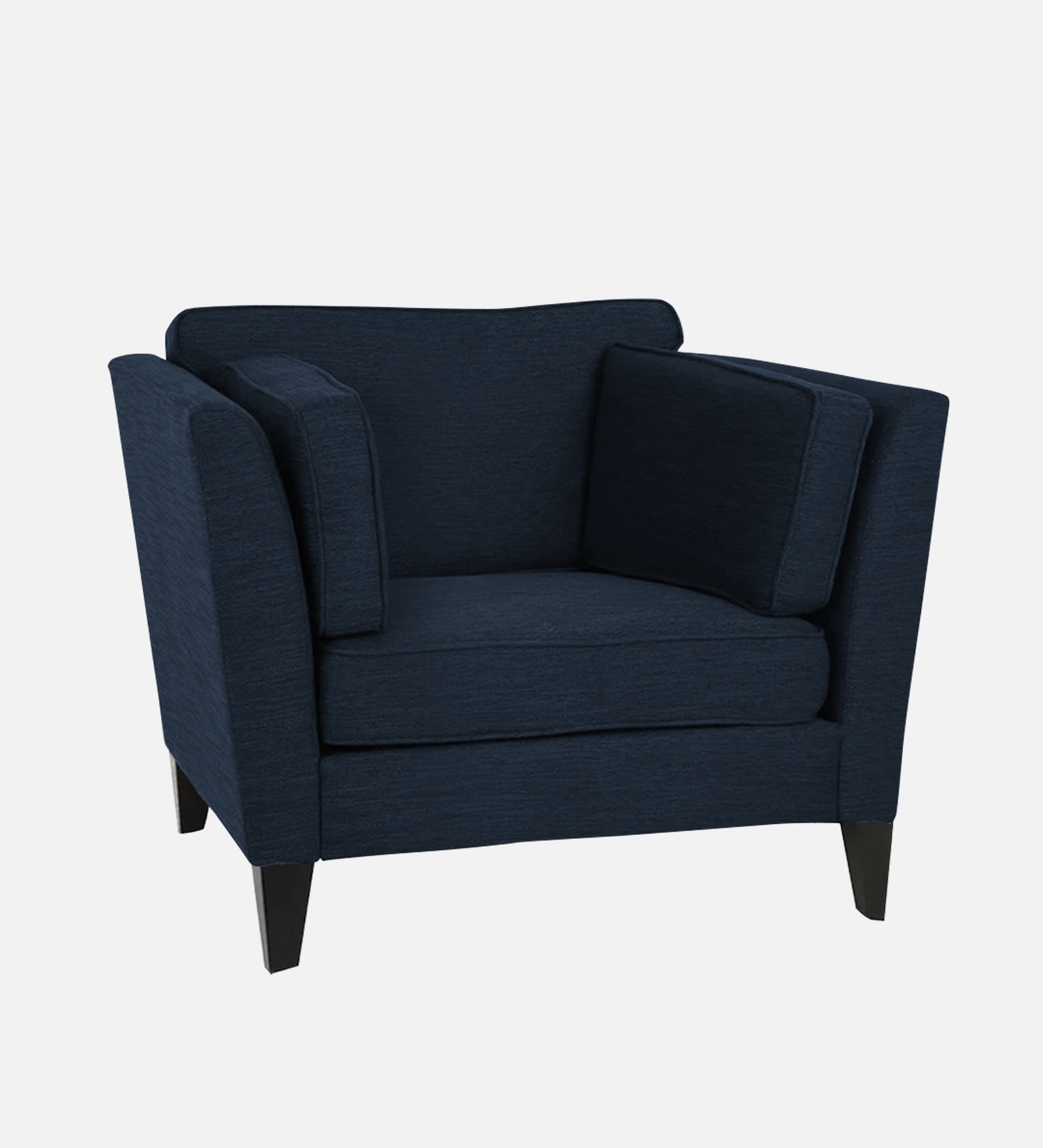 Nigar Fabric 1 Seater Sofa in Denim Blue Colour