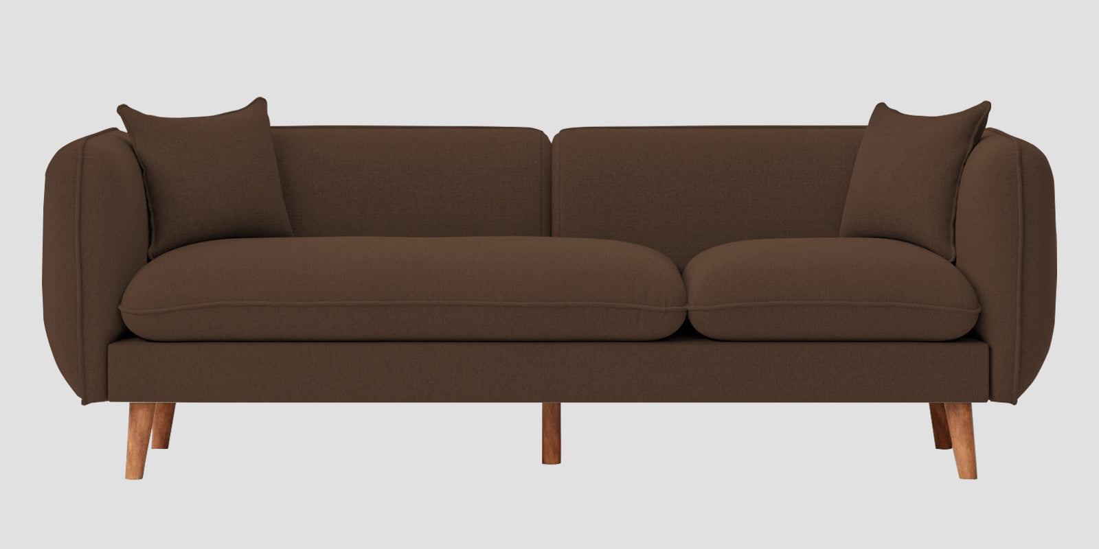 Reva Fabric 3 Seater Sofa In Ash Brown Colour - Febonic Living