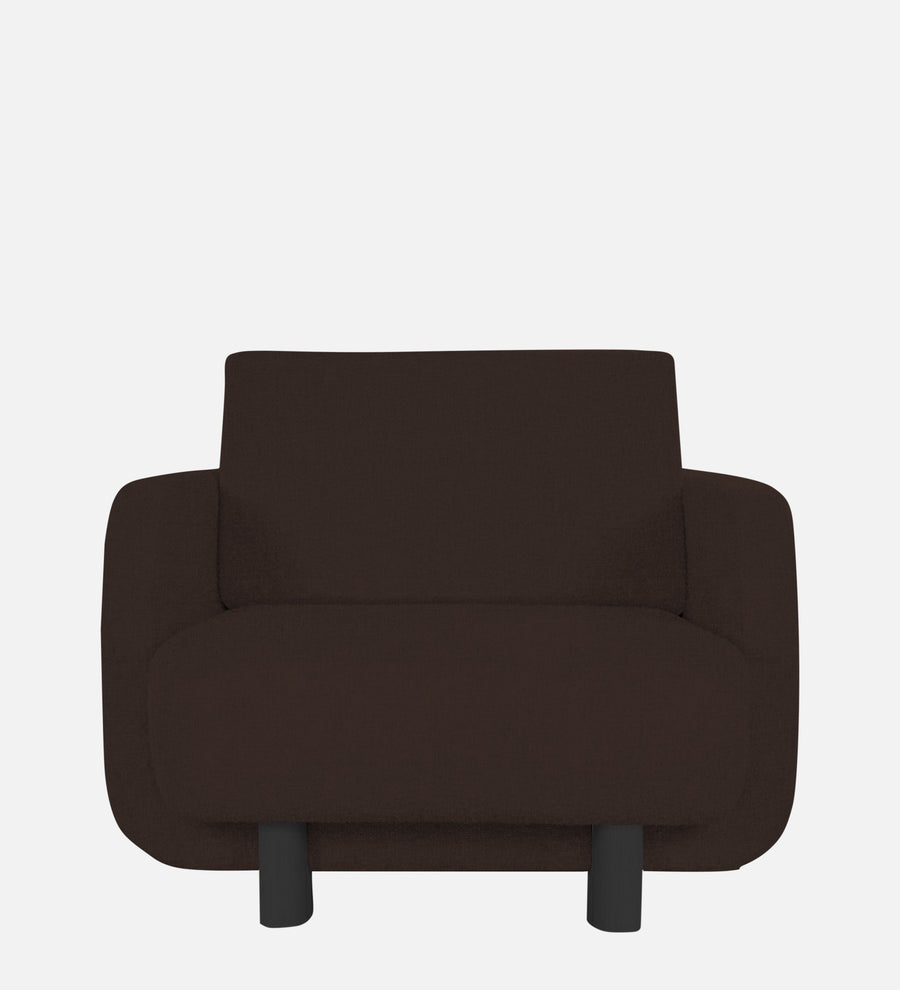 Varu Fabric 1 Seater Sofa In Coffee Brown Colour - Febonic Living