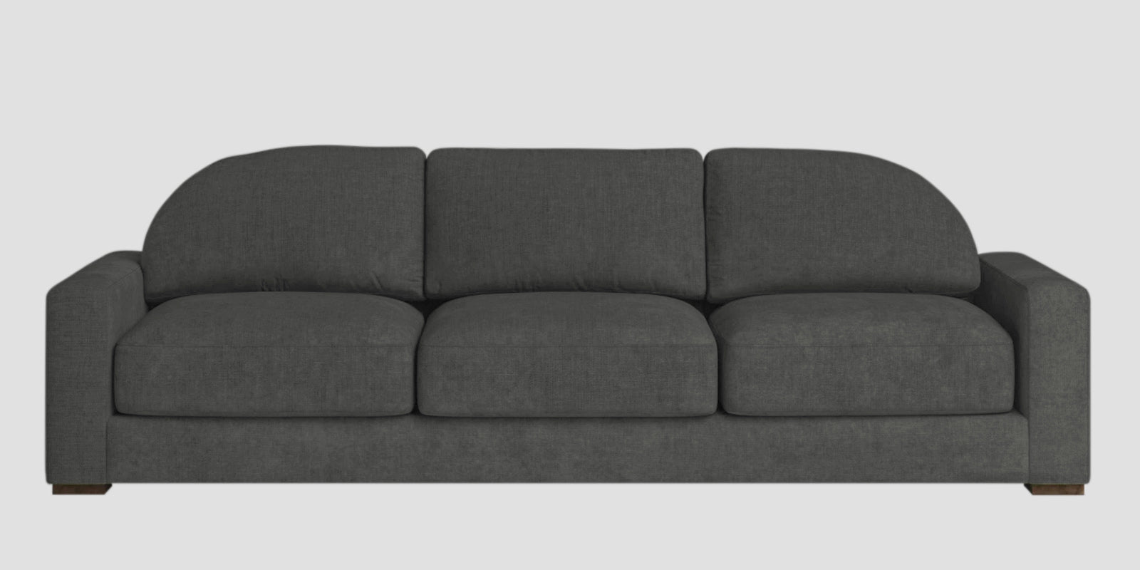 Dara Fabric 3 Seater Sofa In Charcoal Grey Colour