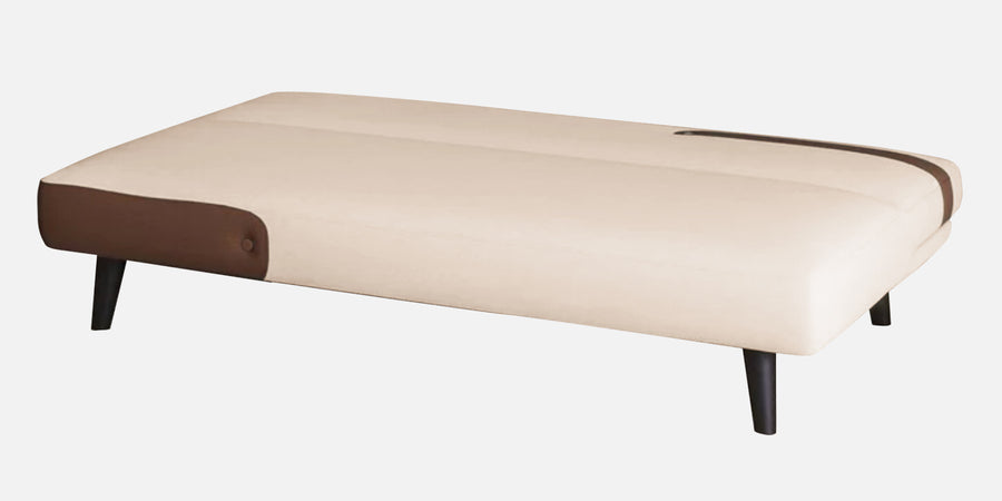 Vedan Fabric 3 Seater Convertible Sofa Cum Bed In Woom Beige Colour - Febonic Living