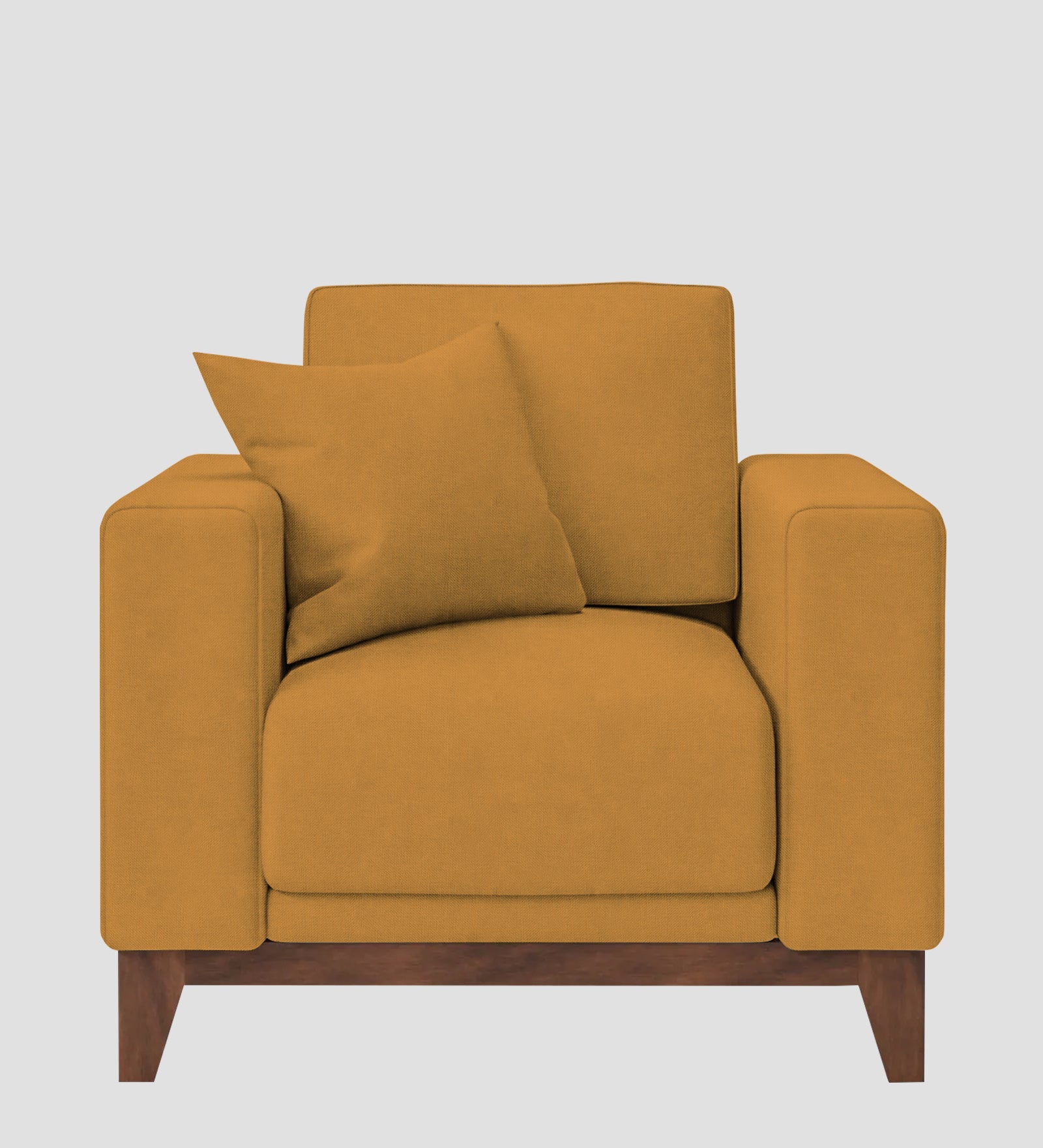 Luca Fabric 1 Seater Sofa In  Corn Yellow Colour - Febonic Living