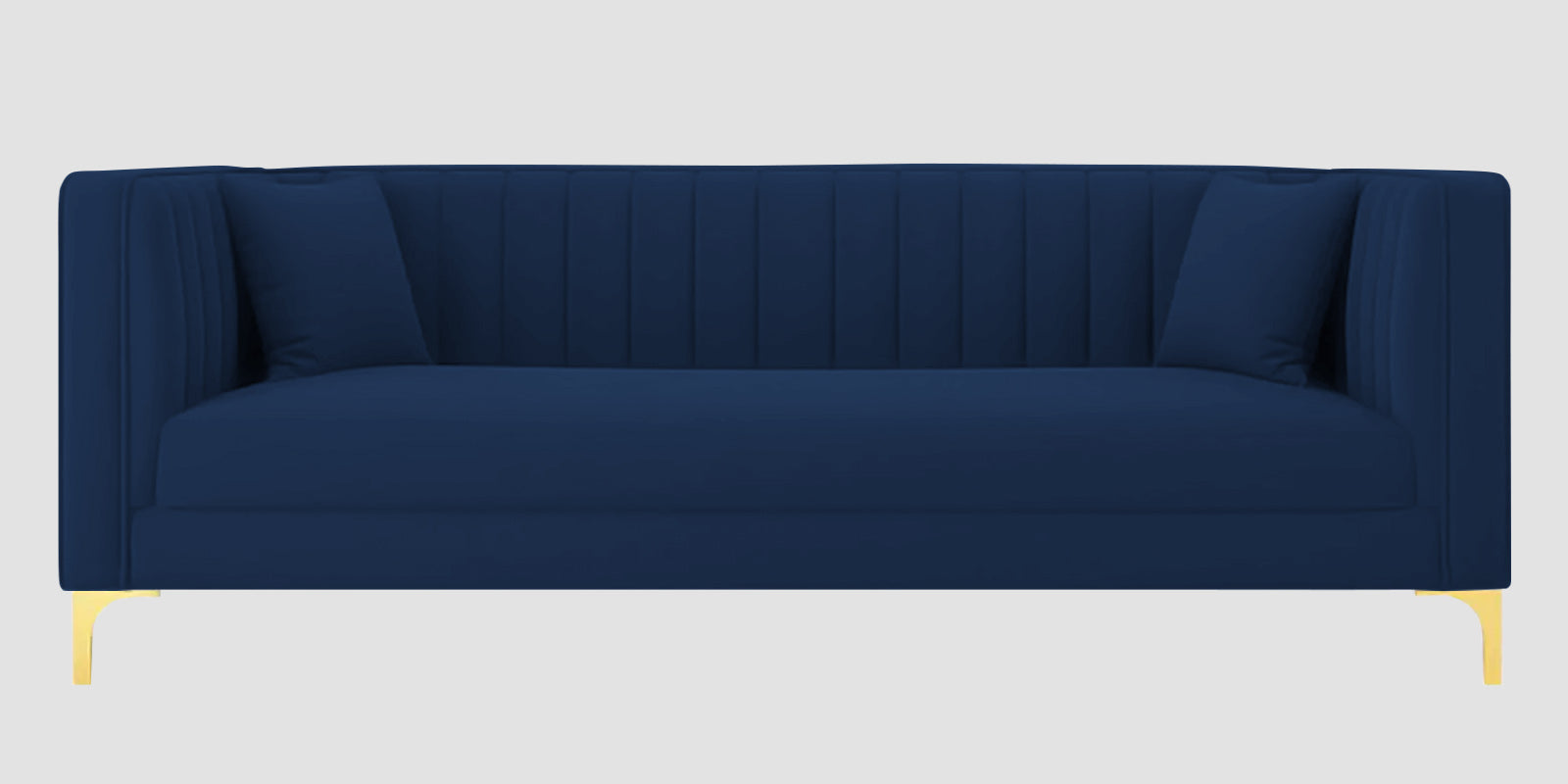 Saban Velvet 3 Seater Sofa in imperial blue Colour - Febonic Living