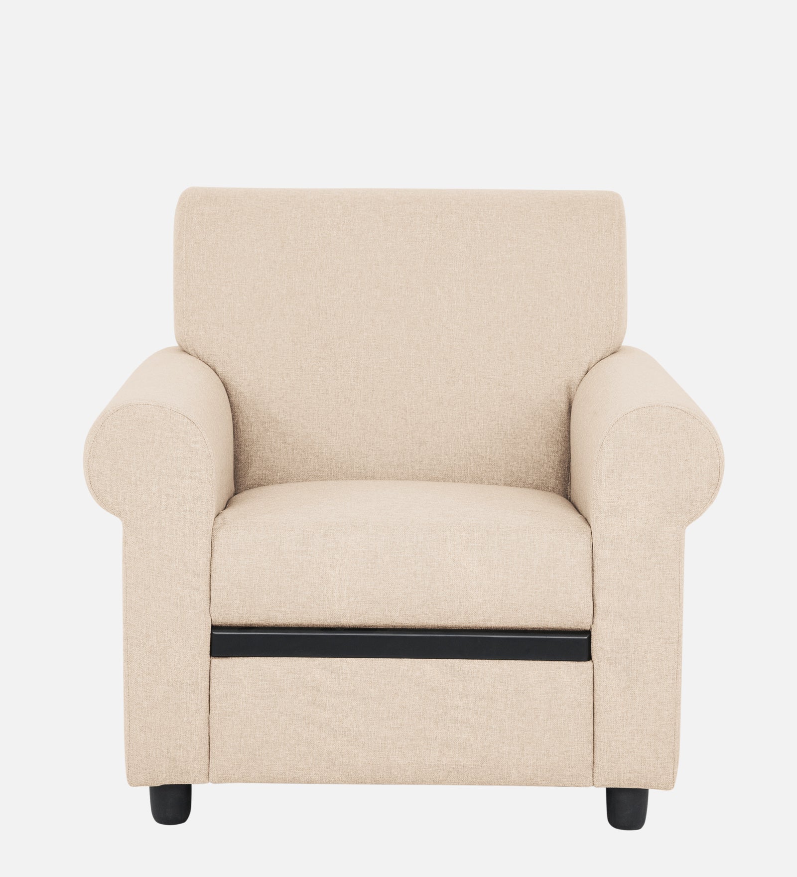 Ribby Fabric 1 Seater Sofa in Woom Beige Colour