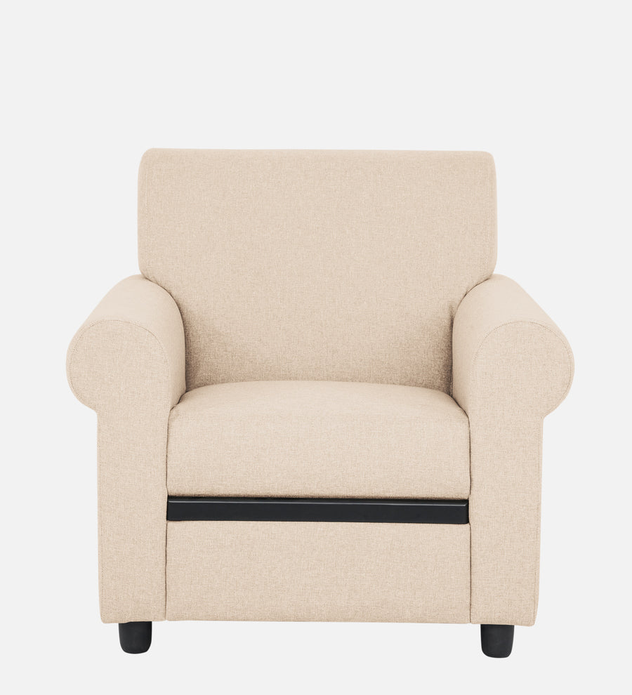 Ribby Fabric 1 Seater Sofa In Woom Beige Colour - Febonic Living