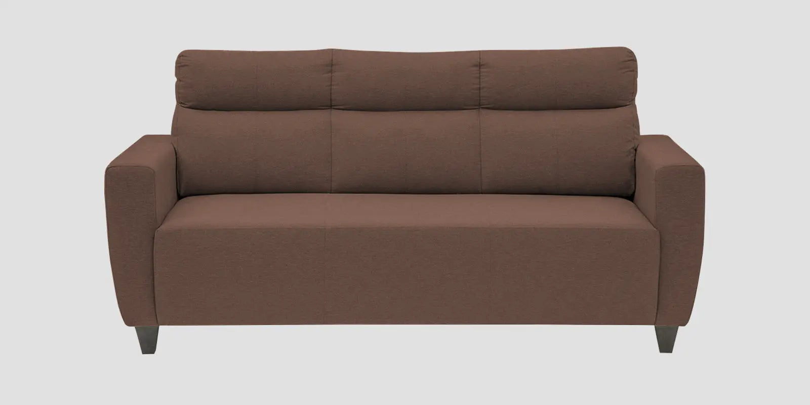Burban Fabric 3 Seater Sofa In Latte Brown Colour Febonic Living