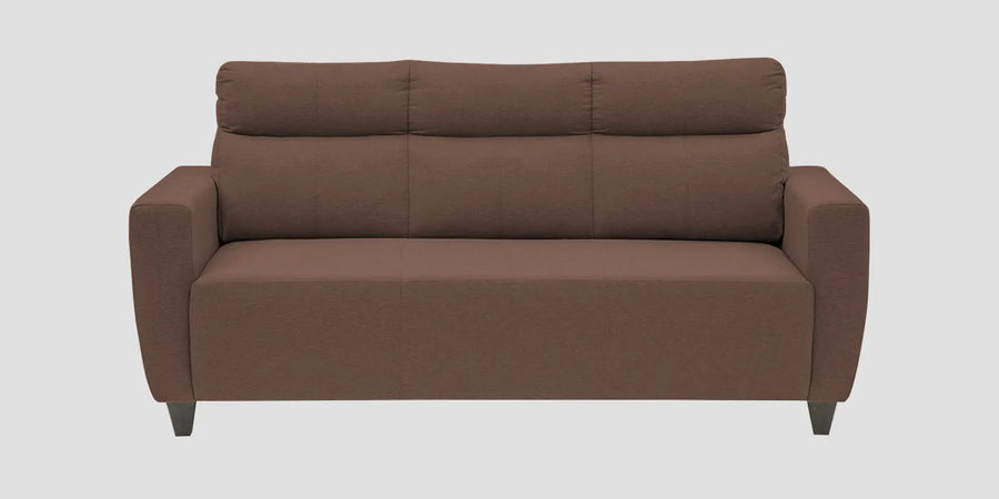 Burban Fabric 3 Seater Sofa In Latte Brown Colour - Febonic Living
