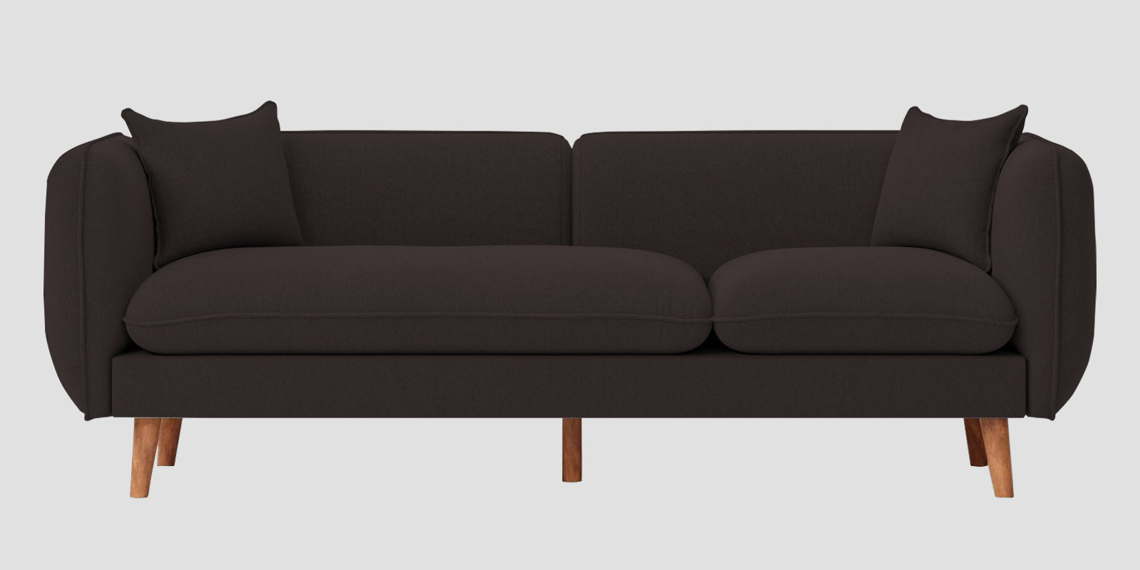 Reva Fabric 3 Seater Sofa In Pebble Brown Colour - Febonic Living