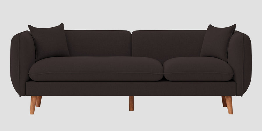 Reva Fabric 3 Seater Sofa In Pebble Brown Colour - Febonic Living