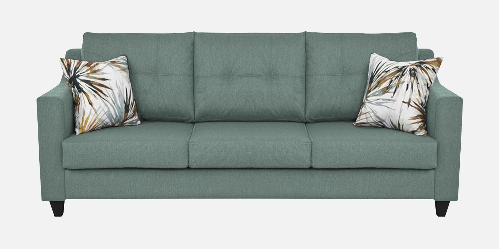 Welly Fabric 3 Seater Sofa In Suka Blue Colour