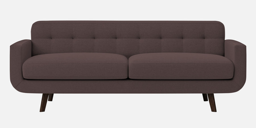 Marsela Fabric 3 Seater Sofa In Night Brown Colour - Febonic Living