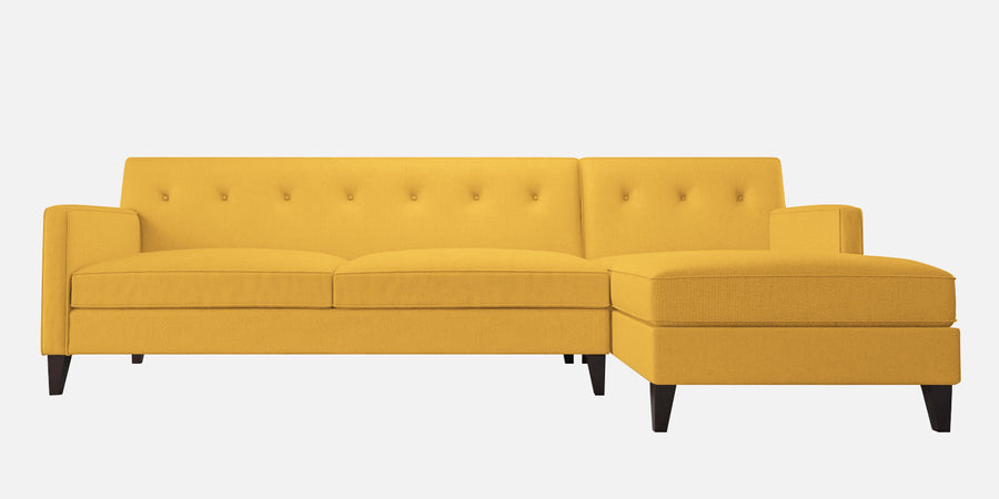 Miller Fabric Lhs Sectional Sofa 3 Lounger In Bold Yellow Colour - Febonic Living