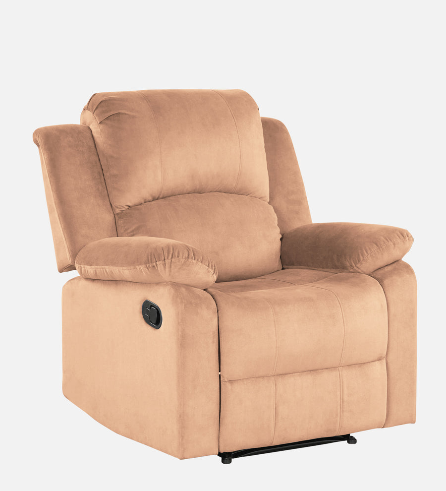 Henry Fabric 1 Seater Motorized Recliner In Cosmic Beige Colour - Febonic Living