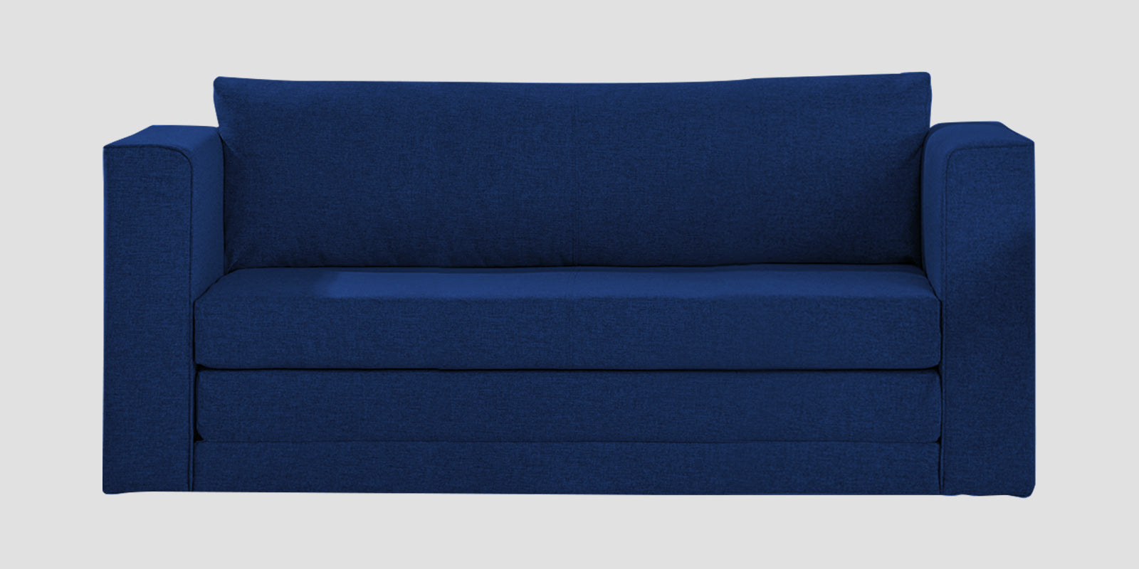 Kenia Fabric 3 Seater Foldable Sofa Cum Bed In Royal Blue Colour - Febonic Living