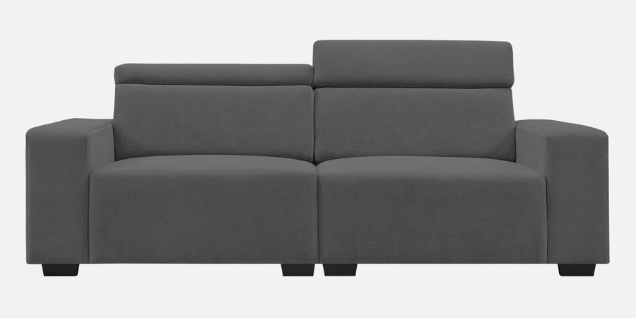 Hiro Fabric 2 Seater Sofa In Pure Grey Colour - Febonic Living