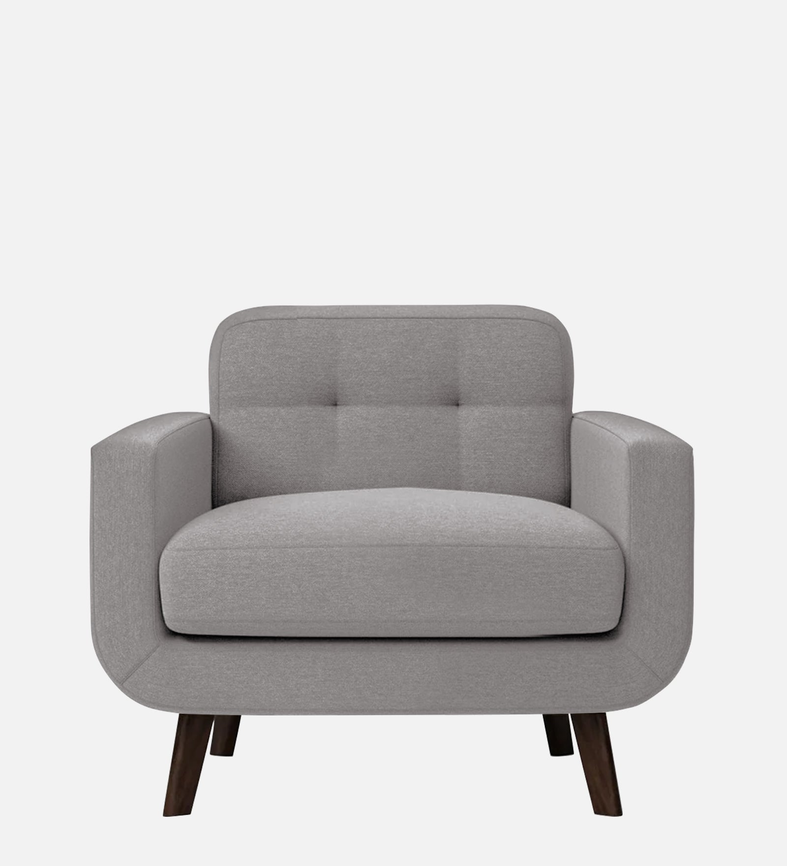 Marsela Fabric 1 Seater Sofa in Silver Grey Colour