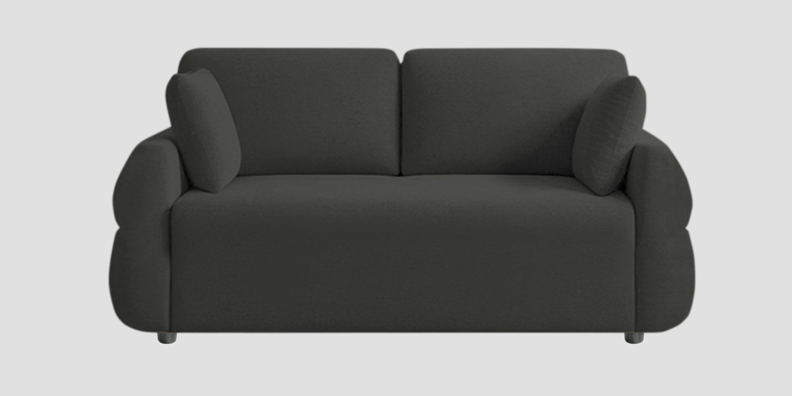 Jack Fabric 2 Seater Sofa In Charcoal Grey Colour