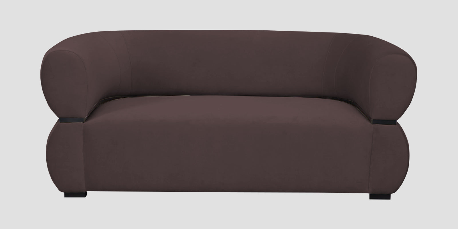 Kula Velvet 2 Seater Sofa In Mocha Brown Colour