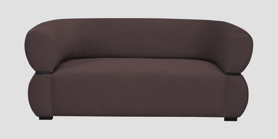 Kula Velvet 2 Seater Sofa In Mocha Brown Colour - Febonic Living