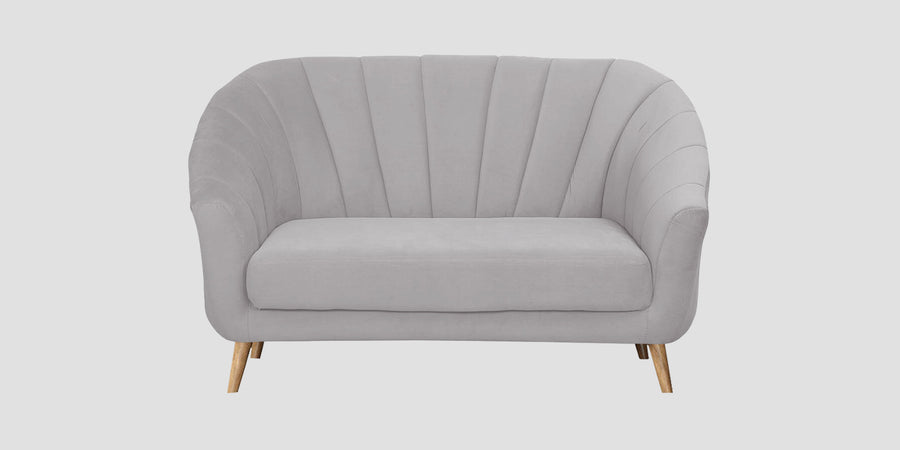 Kaylee Velvet 2 Seater Sofa In Concrete Grey Colour - Febonic Living